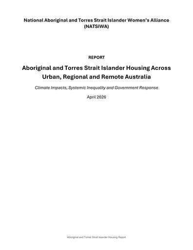 NATSIWA Housing Report April 2026