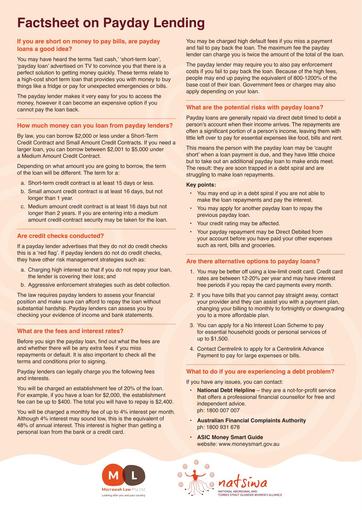 Payday Lending